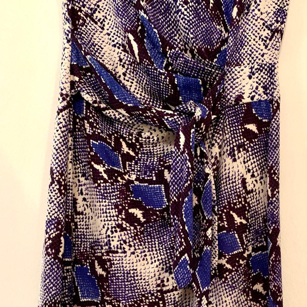 Diane Von Furstenberg Blue Python Della Dress - image 6